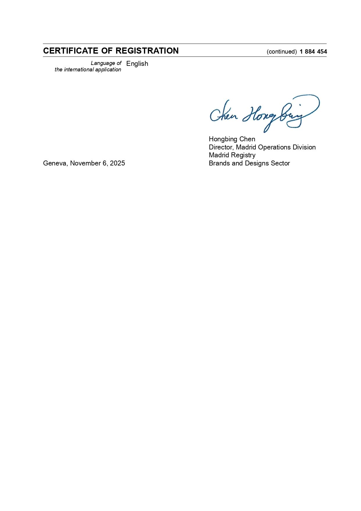 International registration of the ModPlus trademark